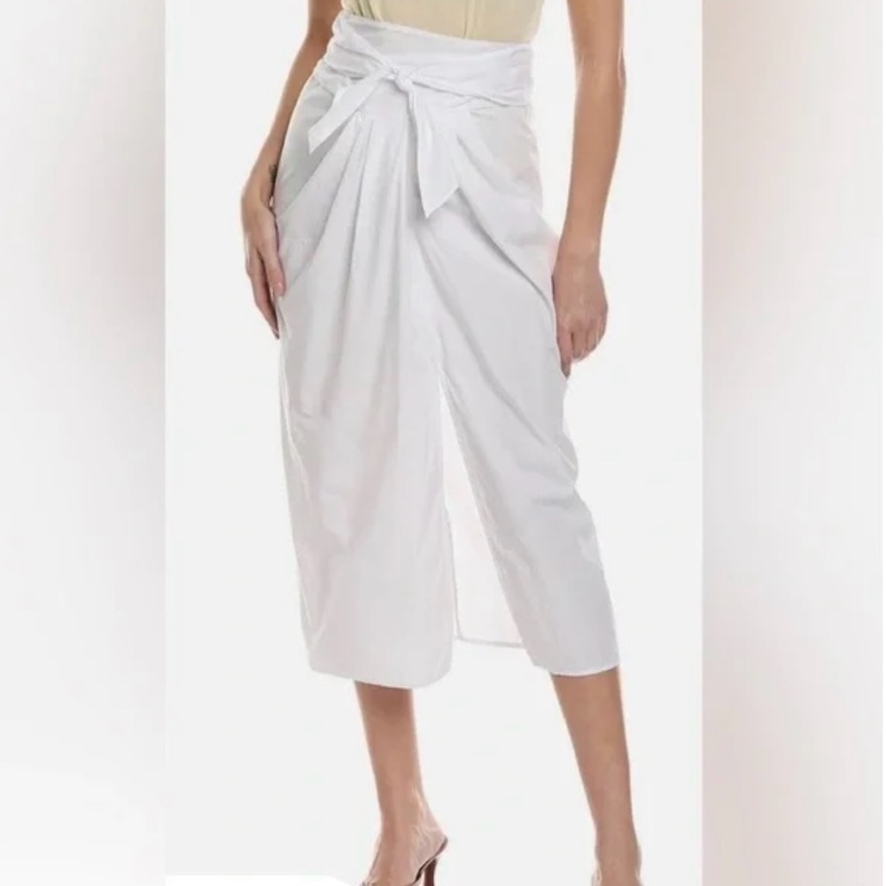 VELVET Graham & Spencer Skirt Size XS NWT White Cotton Leena Preppy Midi Coastal